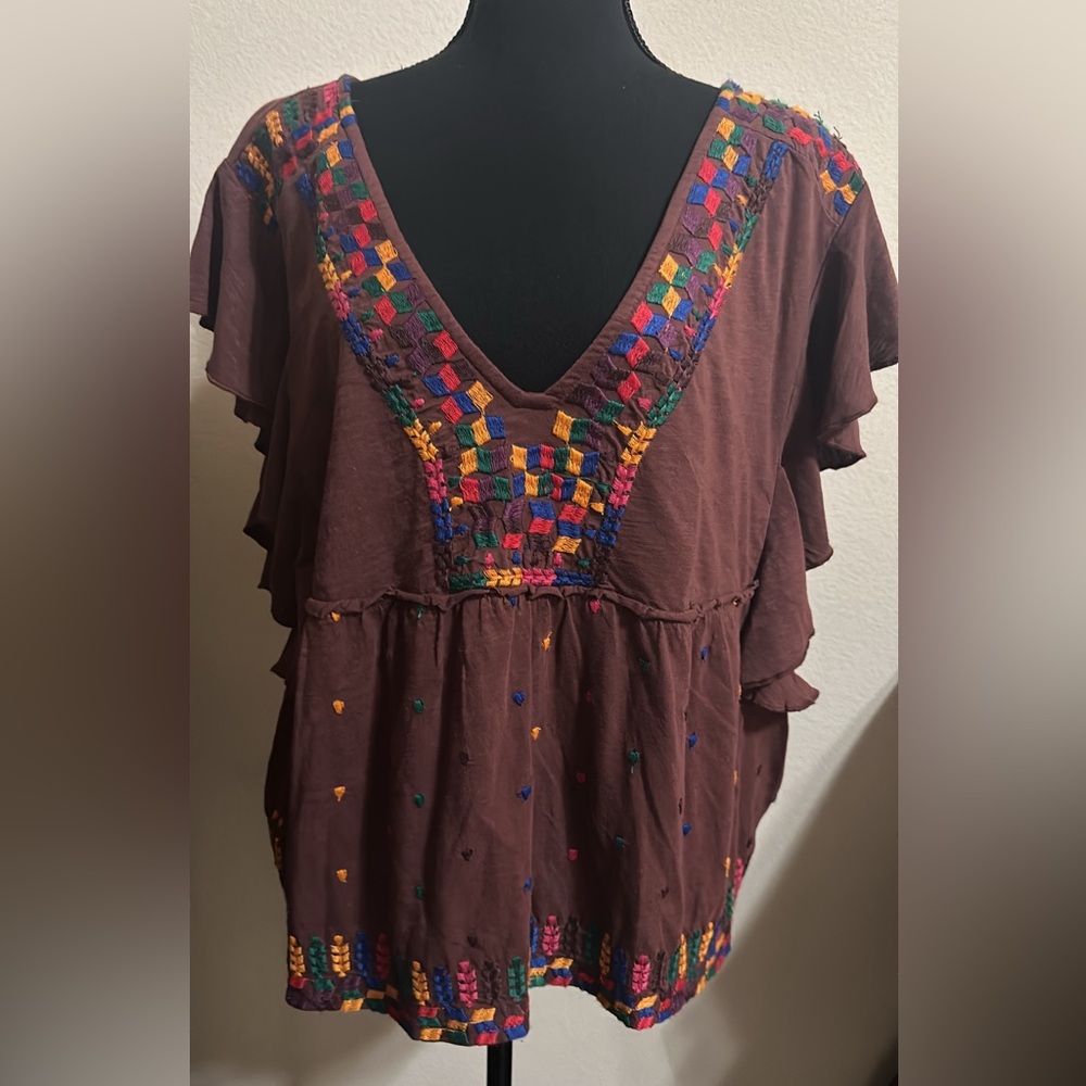 THML Embroidered Bohemian Top